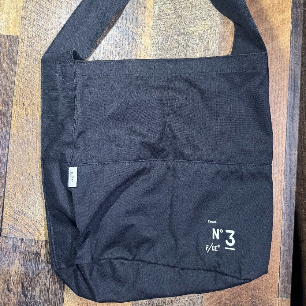 F/CE. Black Tote Bag with Inner Pocket and One shoulder strap